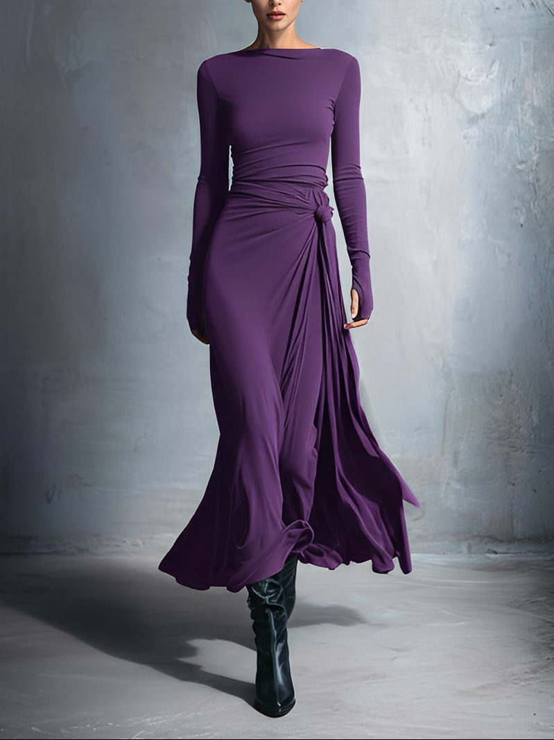 Naomi | Vestido largo con nudo lateral