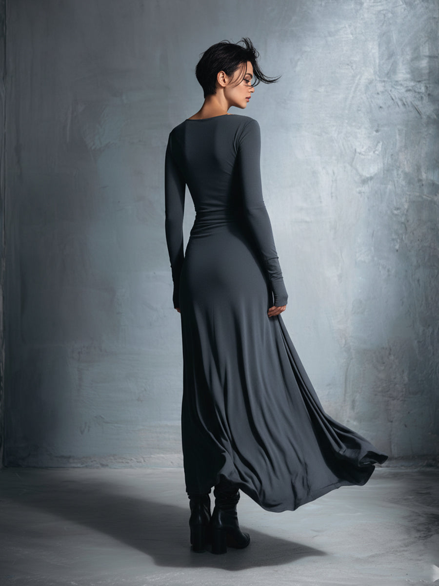 Naomi | Vestido largo con nudo lateral