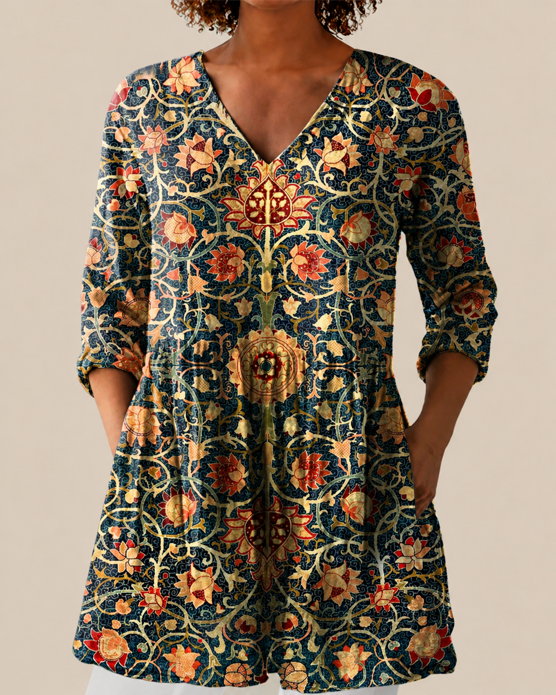 Liora | Blusa Amplia con Estampado Vibrante