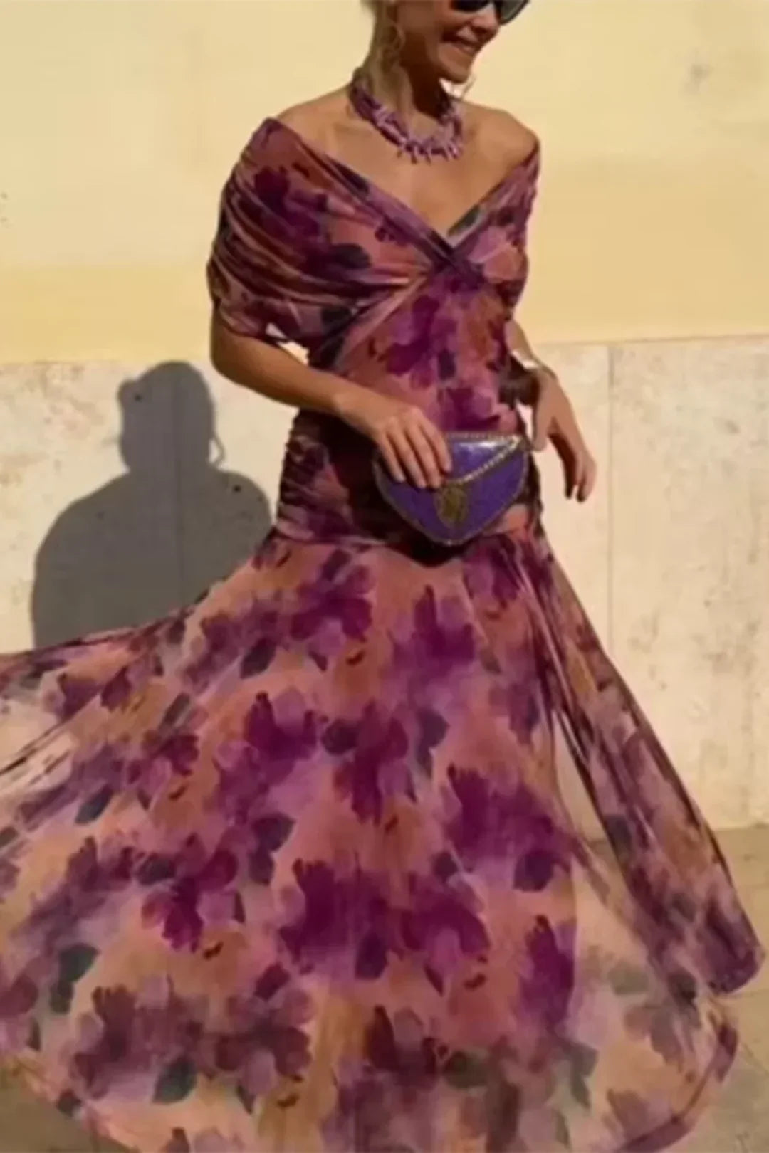 Louise | Vestido maxi elegante con escote en V