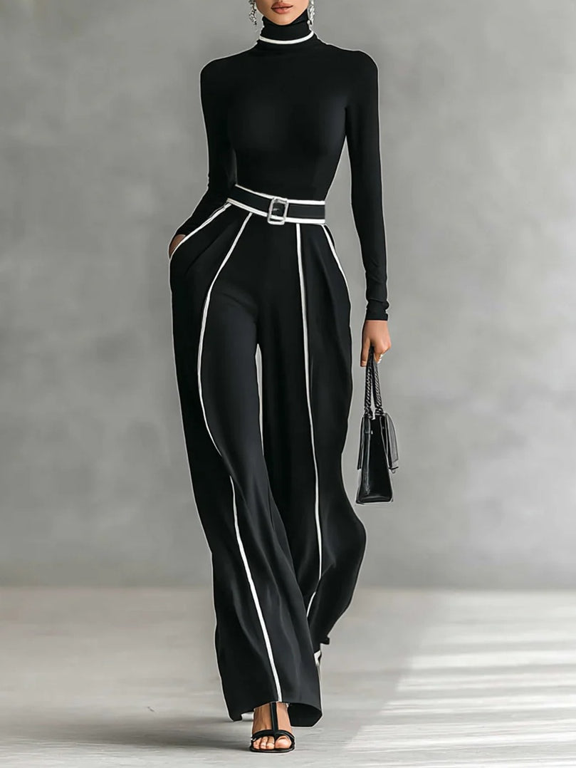 Elena | Conjunto de cuello alto y pantalón ancho