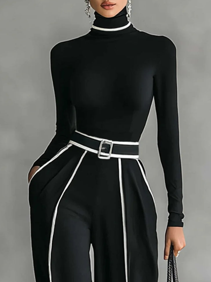 Elena | Conjunto de cuello alto y pantalón ancho