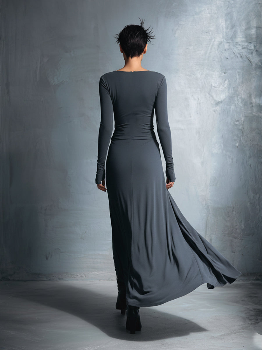 Naomi | Vestido largo con nudo lateral