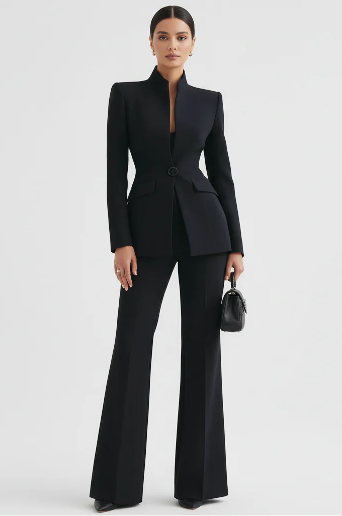 GIA | Traje - Blazer Estructurada y Pantalón Palazzo