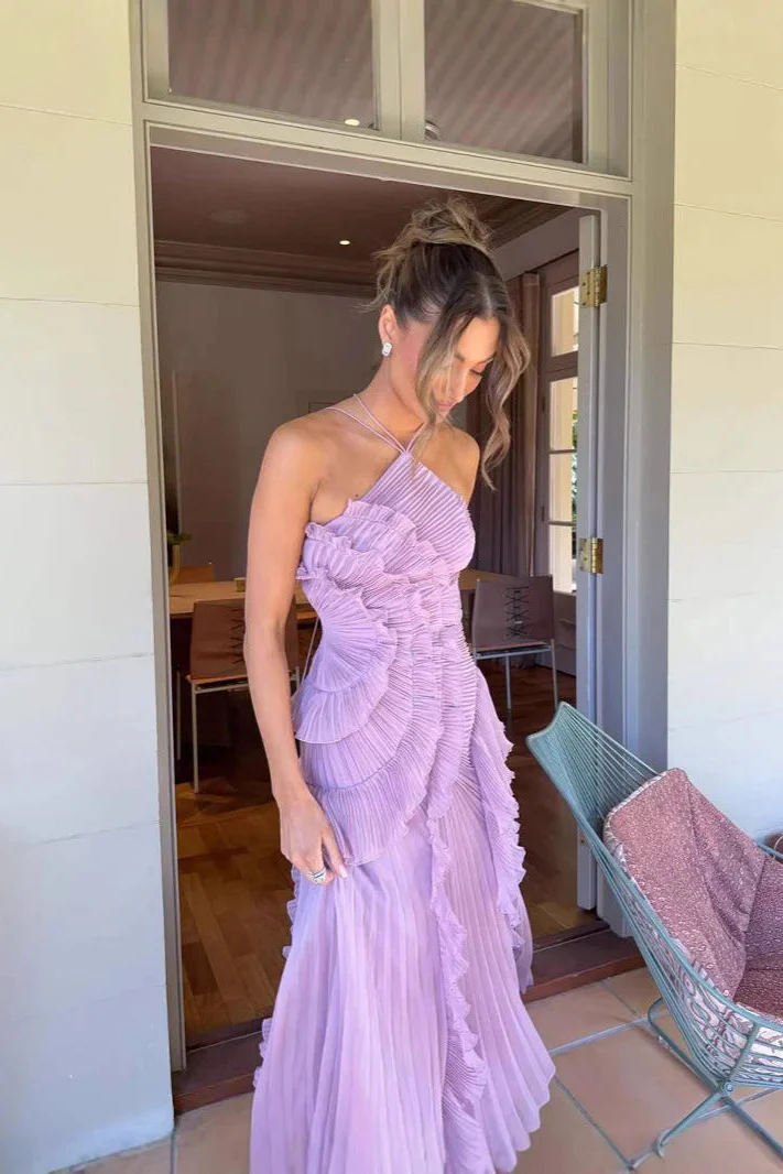 Eliza Vestido Volantes Plisados