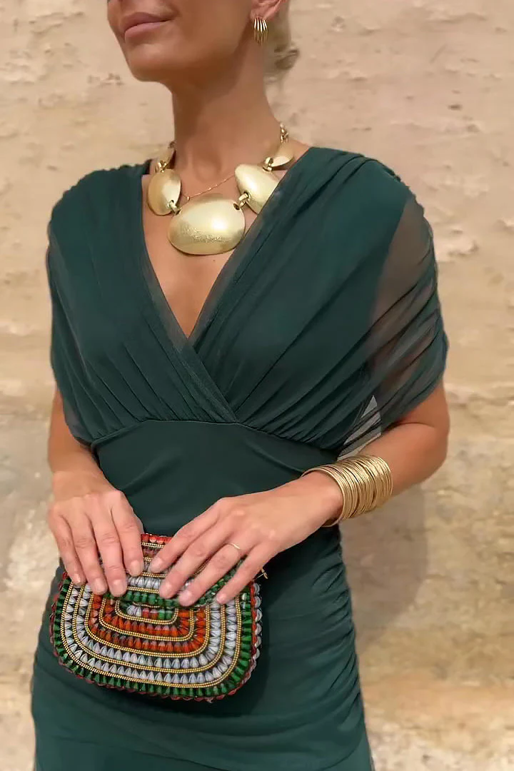 ANA | Vestido Maxi Pleat Elegante