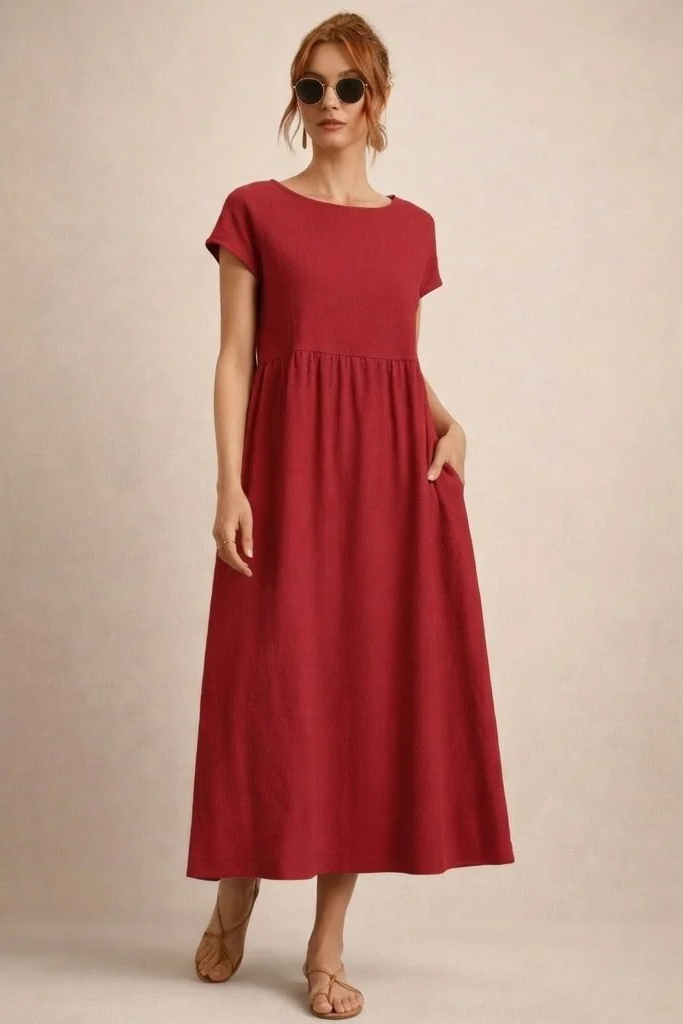 Clara | Vestido Cómodo Con Bolsillos