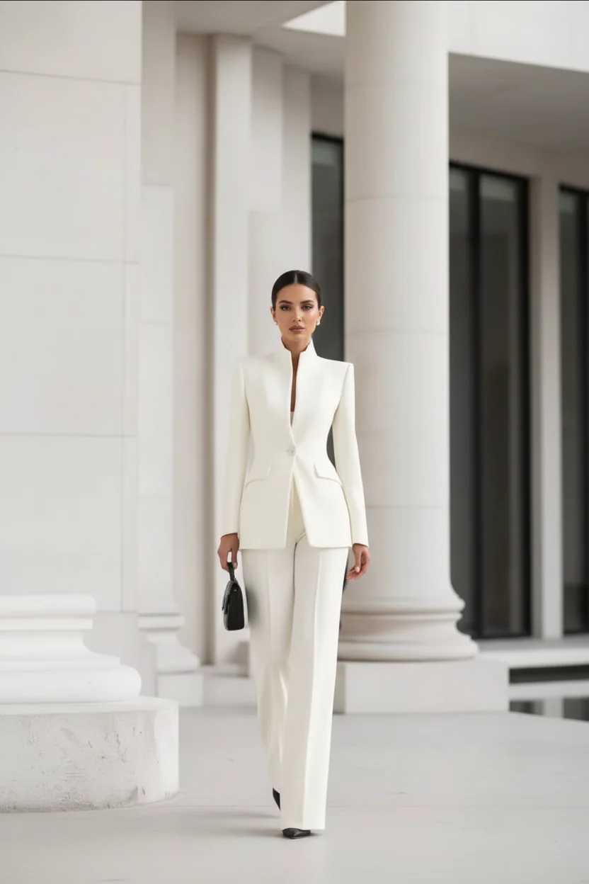 GIA | Traje - Blazer Estructurada y Pantalón Palazzo